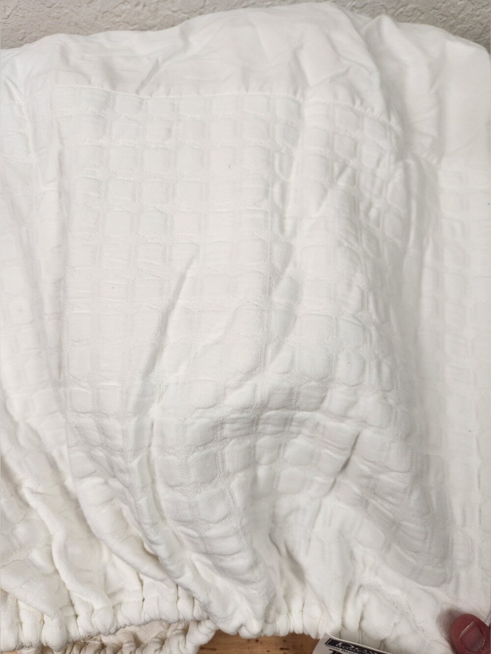 Pottery Barn Boxspring Cover Size Full Bed 12” Drop White Organic Cotton NOS - Picture 1 of 10